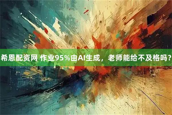 希恩配资网 作业95%由AI生成，老师能给不及格吗？